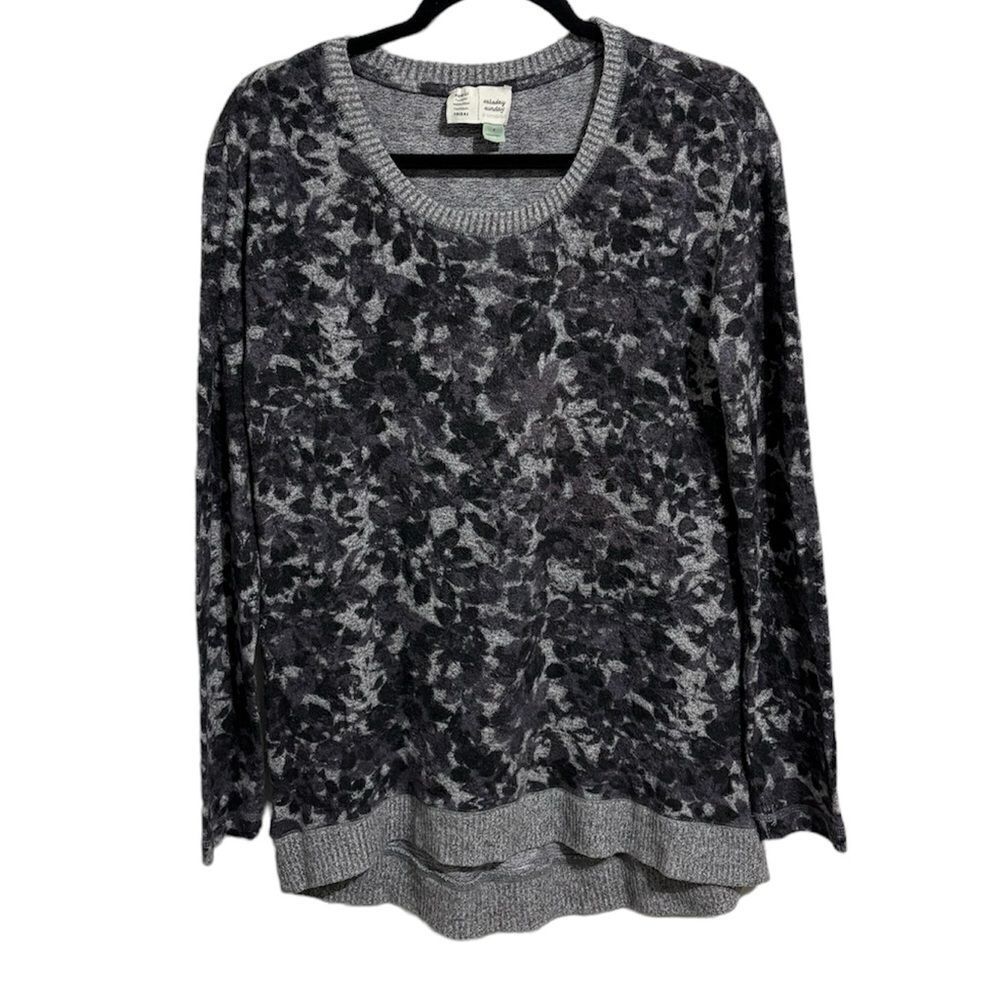 Anthropologie Knit Floral Thermal
